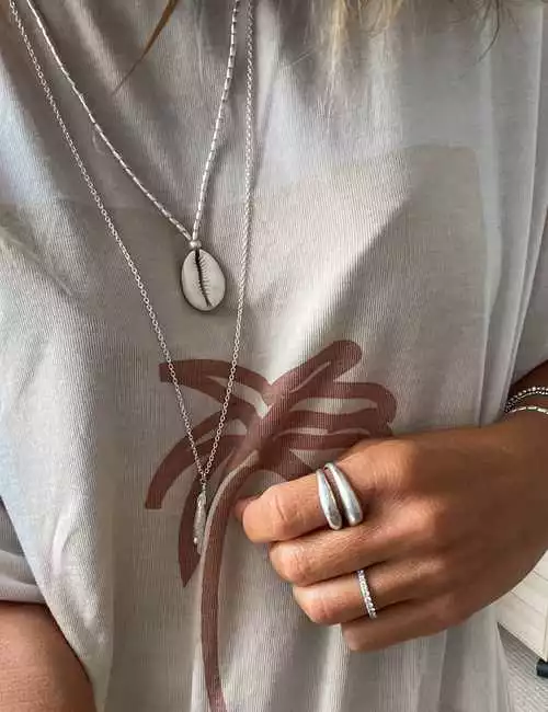 rico designs silver necklace