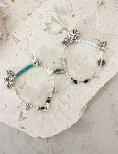 blue tigermist silver bracelet