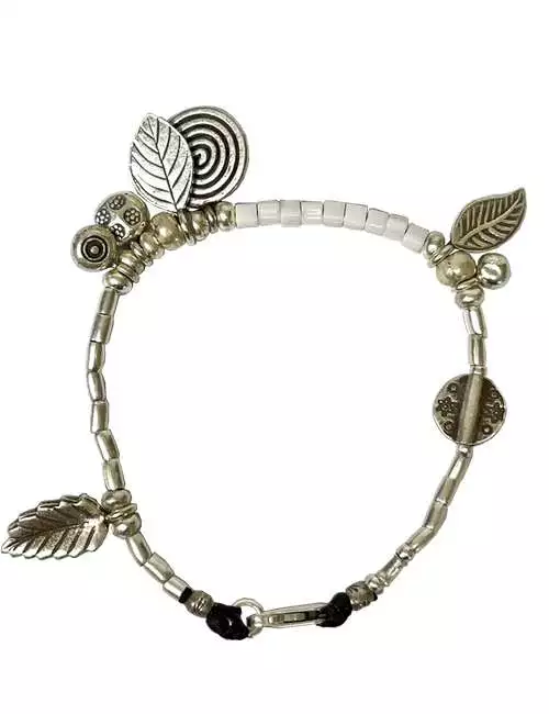 white tigermist silver bracelet