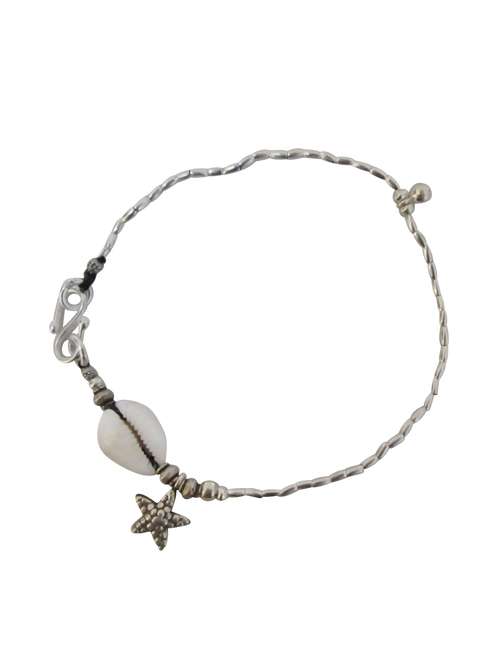 Cowrie Shell Silver Anklet – Rico Designs
