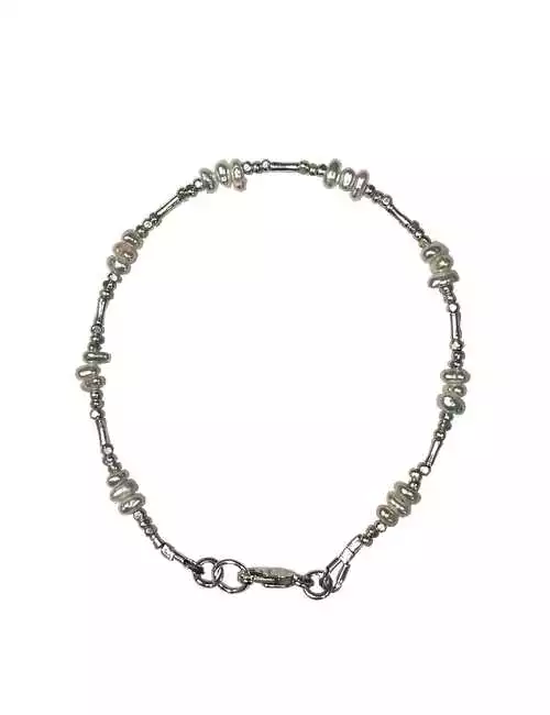 Minimal simplistic silver bracelet