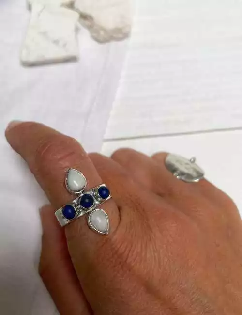 gemstone sterling silver ring