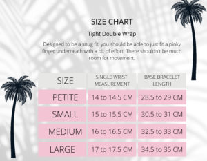size chart Tight Double Wrap