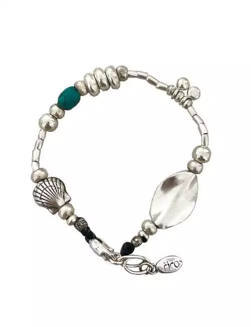 turquoise summer silver bracelet
