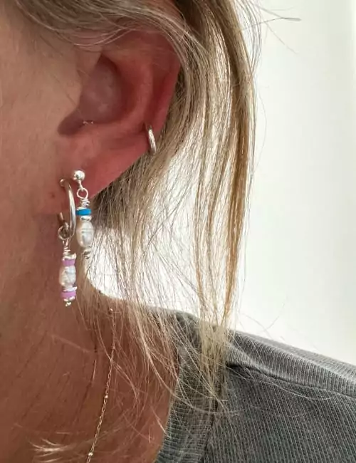 sterling silver huggie earring