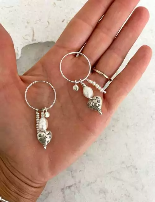 sterling silver hoop earrings
