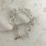 thick link sterling silver chain bracelet