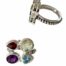 sterling silver ring with 4 gemstones