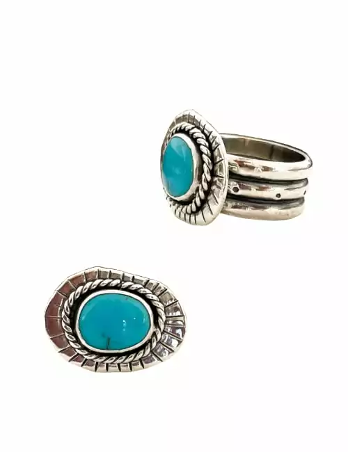 turquoise disc ring 2