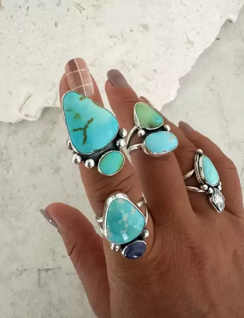 handmade turquoise rings