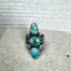 stone stacked turquoise ring