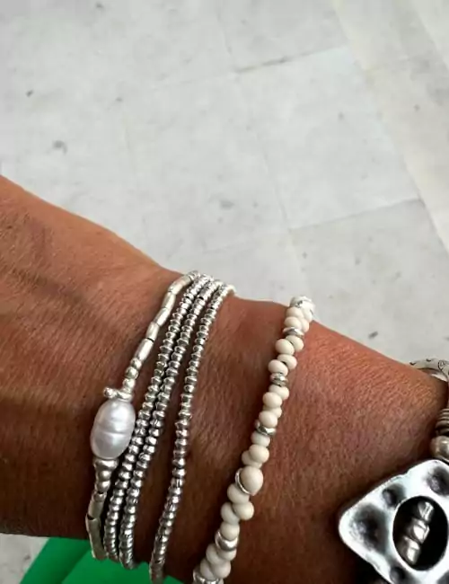 pearl silver bracelet