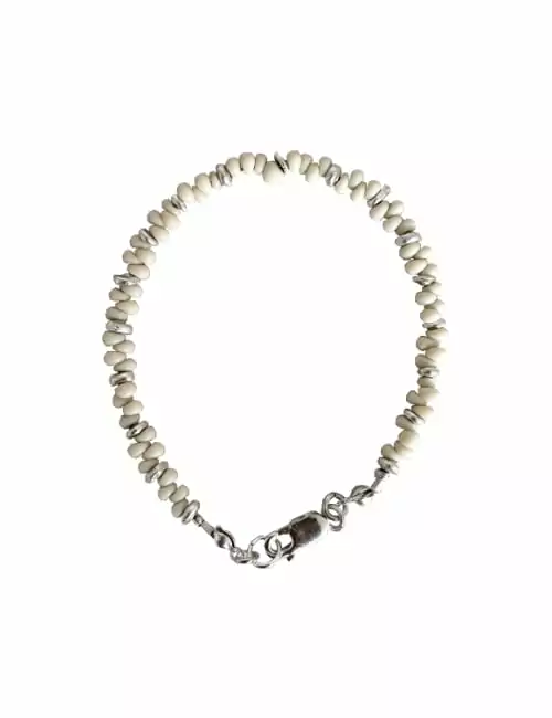 coconut seed silver bracelet