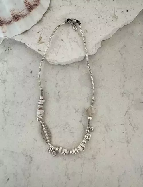 shell silver necklace