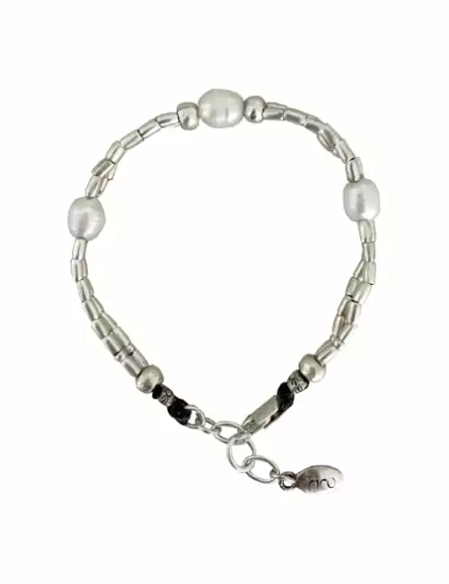 pearl silver bracelet