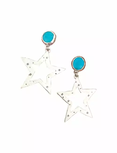 Turquoise star stud Earrings