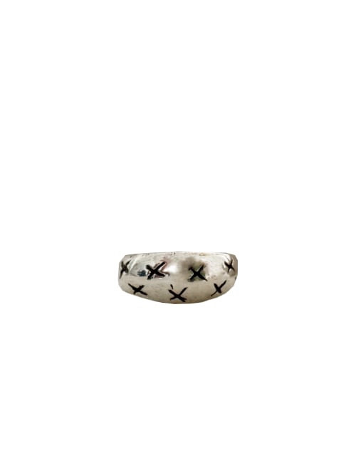 x sterling silver ring