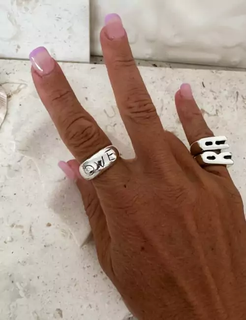 sterling silver dome ring