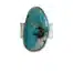 feature gemstone ring with large natural hebeoi turquoise gemstone sterling silver ring.