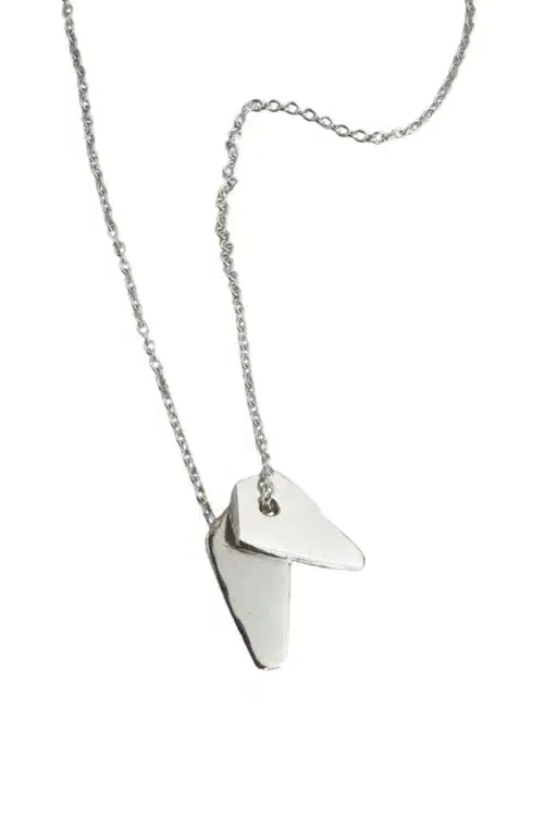 chunky sterling silver pendants on sterling silver chain necklace