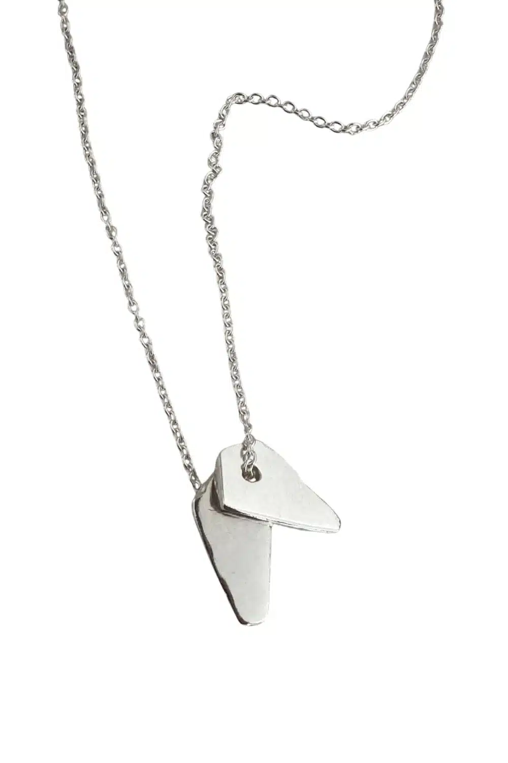 chunky sterling silver pendants on sterling silver chain necklace