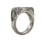 chunky silver signet ring with eroded edge. handmade ring