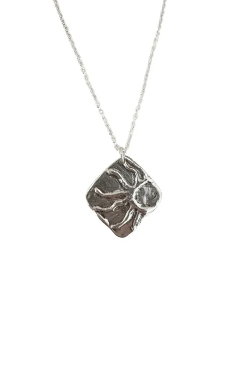shine bright chunky pendant sterling silver necklace